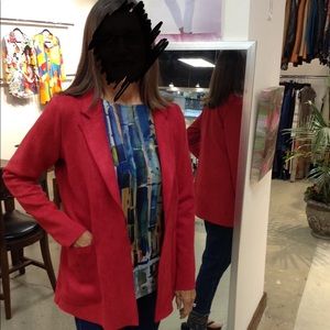 Crimson ultra suede jacket